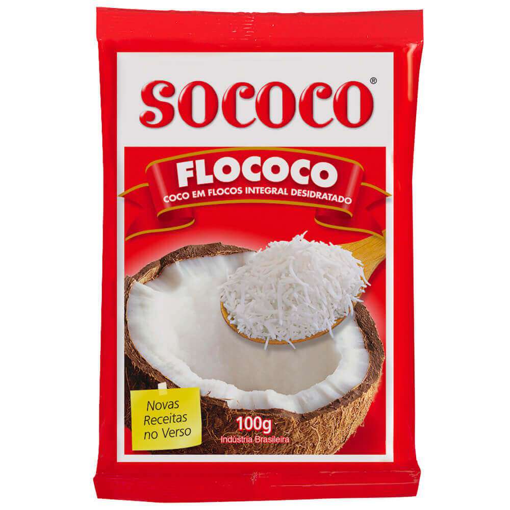 COCO RALADO EM FLOCOS SOCOCO 24 X 100G