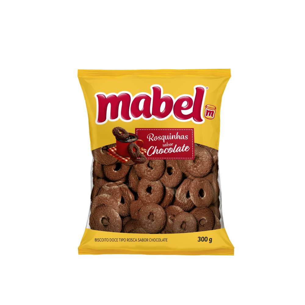 BISCOITO ROSQUINHA MABEL ROSCA CHOCOLATE 28 X 350GR